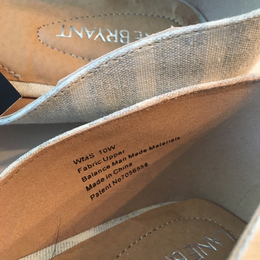Lane Bryant Fabric Striped Flats 10W - Picture 4 of 4